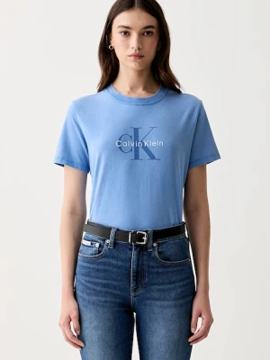 Calvin Klein Jeans T-shirt damski bawełniany niebieski