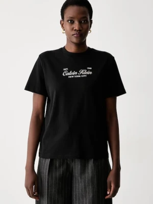 Calvin Klein Jeans T-shirt damski bawełniany czarny