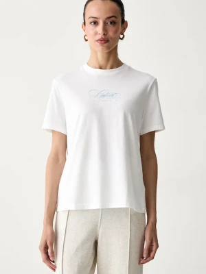 Calvin Klein Jeans T-shirt damski bawełniany biały