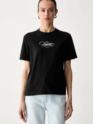 Calvin Klein Jeans T-shirt damski bawełniany czarny