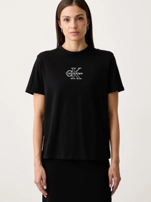 Calvin Klein Jeans T-shirt damski bawełniany czarny