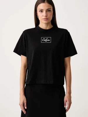 Calvin Klein Jeans T-shirt damski bawełniany czarny