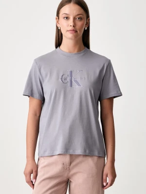 Calvin Klein Jeans T-shirt damski bawełniany szary