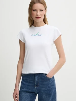 Calvin Klein Jeans t-shirt damski kolor biały LV047B828G