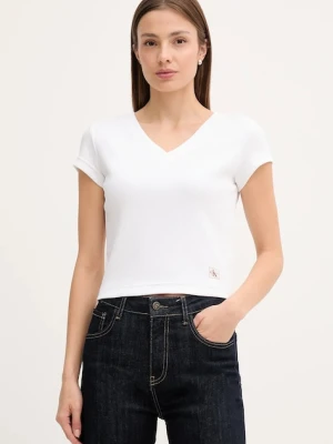 Calvin Klein Jeans t-shirt damski kolor biały LV047C910G