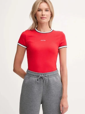 Calvin Klein Jeans t-shirt damski kolor czerwony LV047D201G