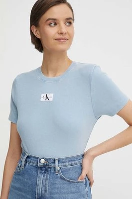 Calvin Klein Jeans t-shirt damski kolor niebieski J20J223092