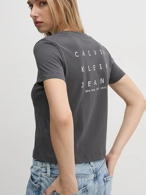 Calvin Klein Jeans t-shirt damski kolor szary J20J225391