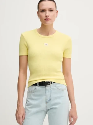 Calvin Klein Jeans t-shirt damski kolor żółty J20J225244