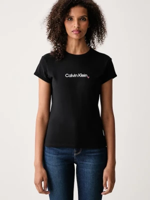Calvin Klein Jeans T-shirt damski z bawełną czarny
