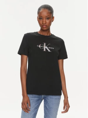 Calvin Klein Jeans T-Shirt Diffused Monologo J20J223264 Czarny Regular Fit