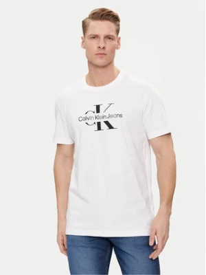 Calvin Klein Jeans T-Shirt Distrupted J30J325190 Biały Regular Fit
