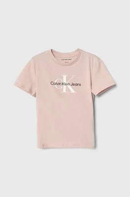 Calvin Klein Jeans t-shirt dziecięcy kolor różowy