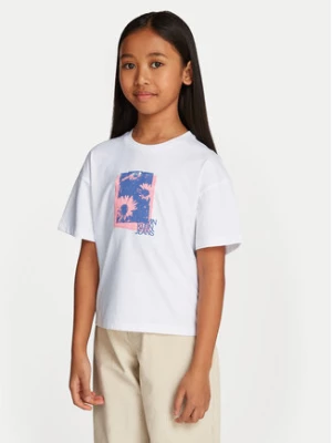 Calvin Klein Jeans T-Shirt Flower IG0IG02626 Biały Regular Fit