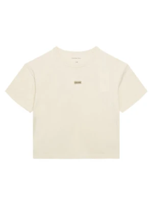 Calvin Klein Jeans T-Shirt Folded Logo IG0IG03063 Beżowy Regular Fit