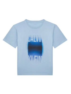 Calvin Klein Jeans T-Shirt Gradient Graphic IB0IB02446 Błękitny Regular Fit