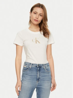 Calvin Klein Jeans T-Shirt Gradient J20J224982 Biały Slim Fit