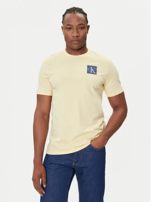 Calvin Klein Jeans T-Shirt Gradient Monogram LV04RC859G Żółty Regular Fit
