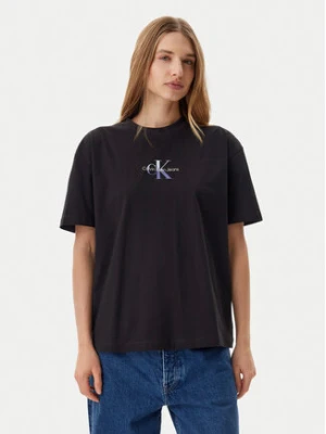 Calvin Klein Jeans T-Shirt Gradient Monologo J20J225521 Czarny Relaxed Fit