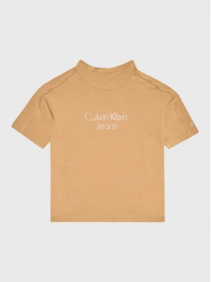 Calvin Klein Jeans T-Shirt IG0IG01787 Brązowy Regular Fit