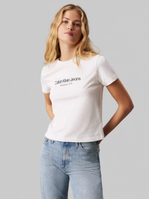 Calvin Klein Jeans T-shirt Institutional | Slim Fit biały