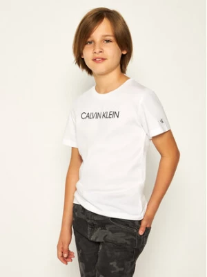 Calvin Klein Jeans T-Shirt Institutional SS IB0IB00347 Biały Regular Fit