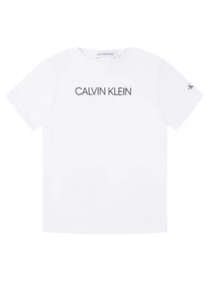 Calvin Klein Jeans T-Shirt Institutional SS IB0IB00347 Biały Regular Fit
