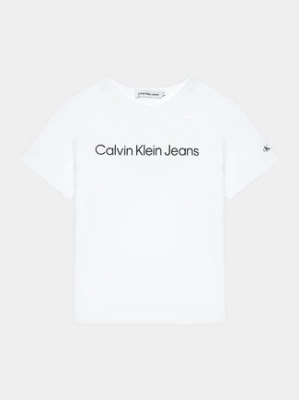 Calvin Klein Jeans T-Shirt IU0IU00599 M Biały Regular Fit