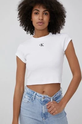 Calvin Klein Jeans t-shirt J20J218337.PPYY damski kolor biały