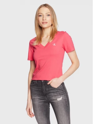 Calvin Klein Jeans T-Shirt J20J220303 Różowy Slim Fit