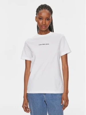 Calvin Klein Jeans T-Shirt J20J221065 Biały Regular Fit