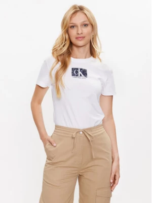 Calvin Klein Jeans T-Shirt J20J221631 Biały Regular Fit
