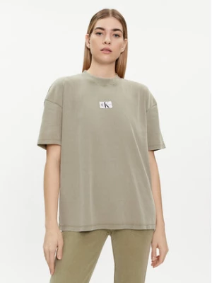 Calvin Klein Jeans T-Shirt J20J223278 Zielony Boyfriend Fit
