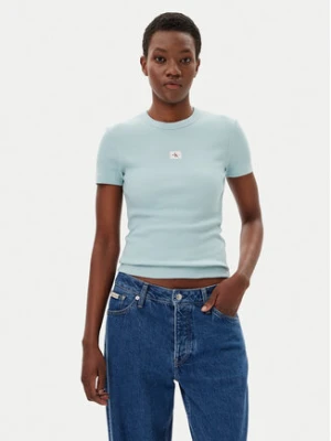 Calvin Klein Jeans T-Shirt J20J225245 Niebieski Slim Fit
