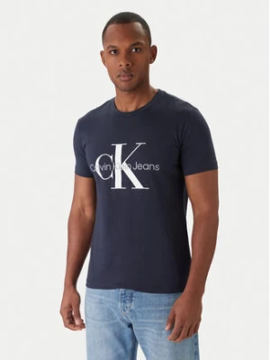 Calvin Klein Jeans T-Shirt J30J320935 Granatowy Slim Fit