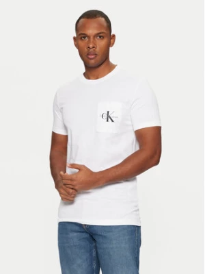 Calvin Klein Jeans T-Shirt J30J320936 Biały Slim Fit