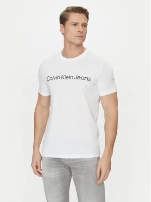 Calvin Klein Jeans T-Shirt J30J322552 Biały Slim Fit