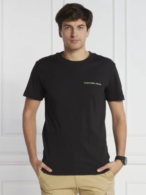 Calvin Klein Jeans T-shirt LOGO TAPE | Regular Fit czarny