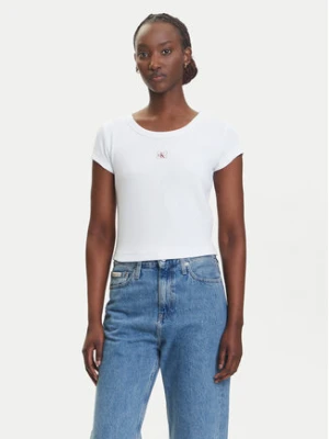 Calvin Klein Jeans T-Shirt LV047C200G Biały Slim Fit