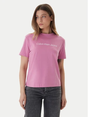 Calvin Klein Jeans T-Shirt LV047C912G Różowy Regular Fit