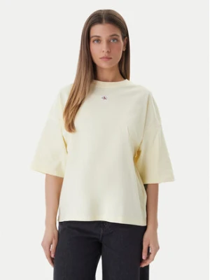 Calvin Klein Jeans T-Shirt LV047D204G Żółty Oversize