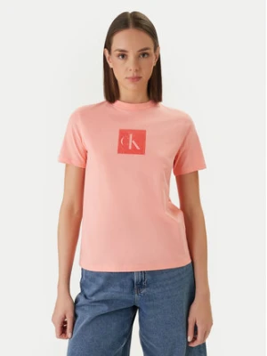 Calvin Klein Jeans T-Shirt LV047F819G Pomarańczowy Classic Fit