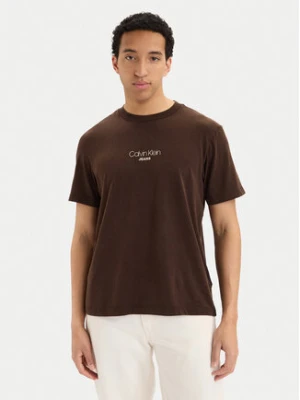 Calvin Klein Jeans T-Shirt LV04RB824G Brązowy ciemny Regular Fit