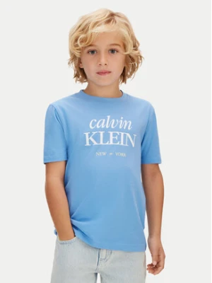 Calvin Klein Jeans T-Shirt LVCKSJA07B Błękitny Regular Fit