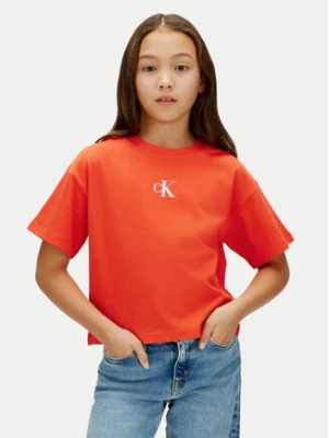 Calvin Klein Jeans T-Shirt LVCKSJA16G Czerwony Boxy Fit