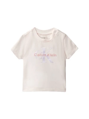 Calvin Klein Jeans T-Shirt LVCKSJA48B Écru Regular Fit Kremowy