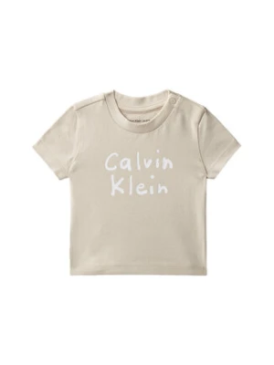 Calvin Klein Jeans T-Shirt LVCKSJA52B Beżowy Regular Fit