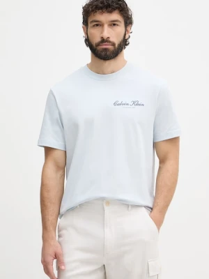 Calvin Klein Jeans T-shirt męski bawełniany niebieski