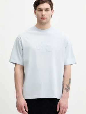 Calvin Klein Jeans T-shirt męski bawełniany niebieski
