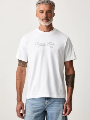 Calvin Klein Jeans T-shirt męski bawełniany beżowy